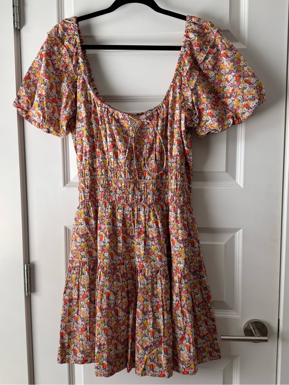 Love The Label x Liberty London Smocked Mini Dress Large